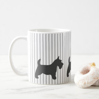 Graphite Terrier på Grått Rand Kaffemugg