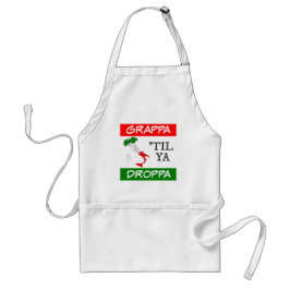 Grappa Til Ya Droppa Italien Flagga Karta Förkläde