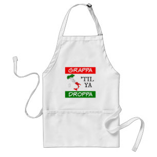 Grappa Til Ya Droppa Italien Flagga Karta Förkläde