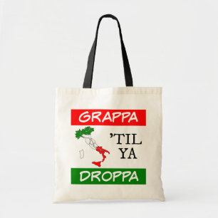 Grappa Til Ya Droppa Italien Flagga Karta Tygkasse