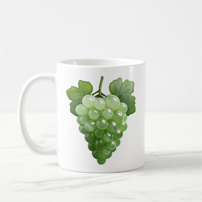 grappe de raisin réaliste kaffemugg (Vänster)