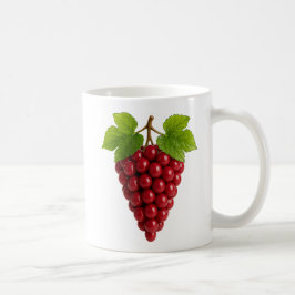 Grappe de raisin rouge 3D Kaffemugg