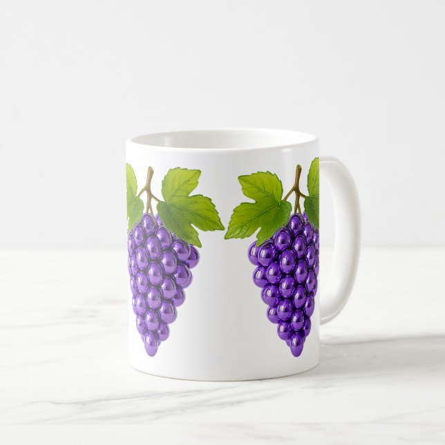 Grappes de raisin 3d modernes kaffemugg (Framsida höger)