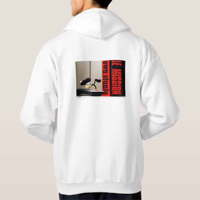 Grappige close up van 'Mission Impossible' Fubby Hoodie (Baksida)