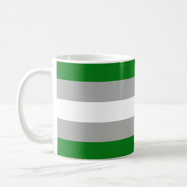 Gråromantiska stolthetsflagga kaffemugg (Vänster)