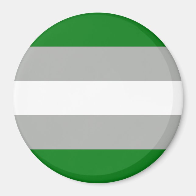 Gråromantiska stolthetsflagga magnet (Framsidan)
