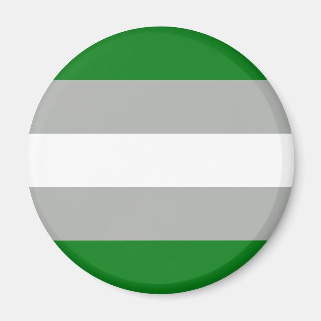 Gråromantiska stolthetsflagga magnet (Framsidan)