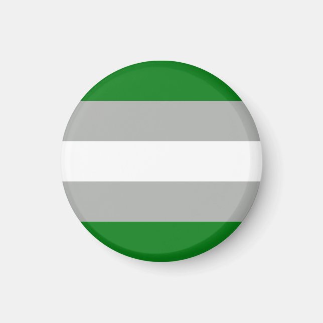 Gråromantiska stolthetsflagga magnet (Framsidan)