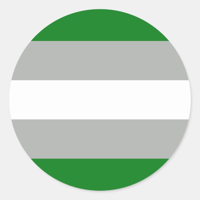 Gråromantiska stolthetsflagga runt klistermärke (Framsida)