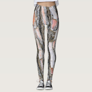 Gräs bark mönster leggings