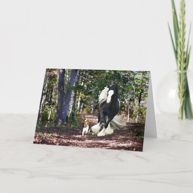 "Gräs Barrens Springa"-hälsningskort Kort (Framsida)