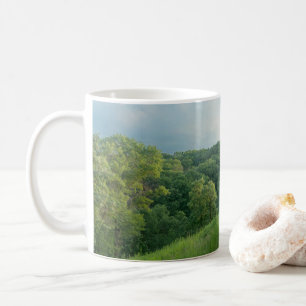 Gräs Bend Bluff Overlook Valley Woodlands Kaffemugg