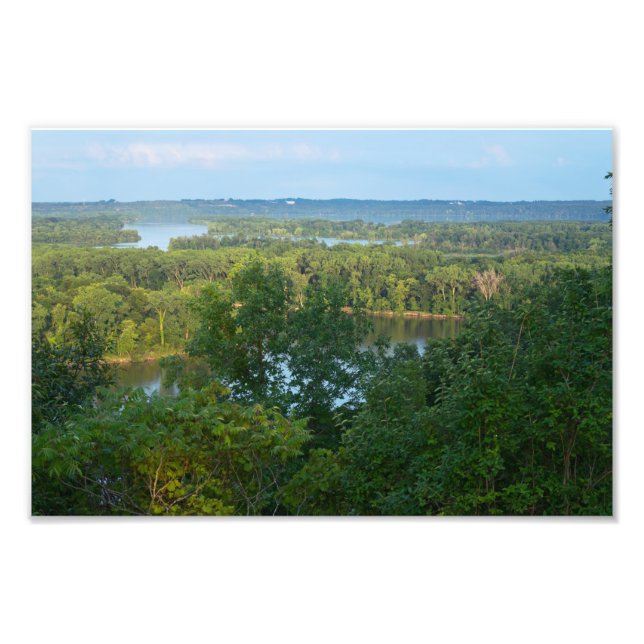 Gräs Bend Bluffs Overlook Mississippi River Fototryck (Framsidan)