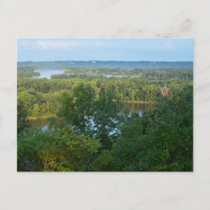 Gräs Bend Bluffs Overlook River Vykort