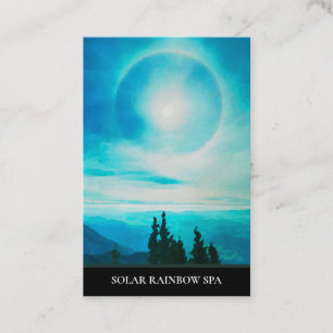 *~* Gräs Bergarnas regnbåge Sol Blue-Affärskort Visitkort