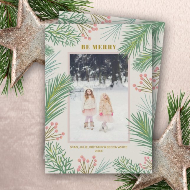 Gräs Berries julfoto Julkort (Skapare uppladdad)