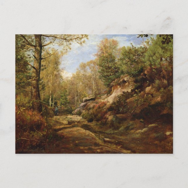 Gräs & Birch Träd eller Forest of Vykort (Framsida)