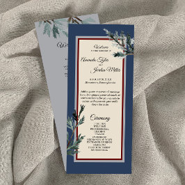 Gräs Blue Winter Wedding Program