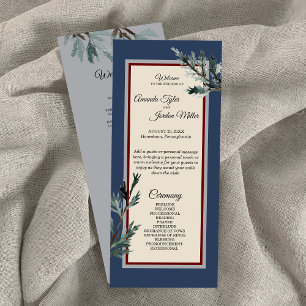Gräs Blue Winter Wedding Program