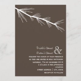 Gräs Bough Brown Wedding bjudits in Inbjudningar
