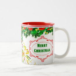 Gräs Bough God jul Två-Tonad Mugg