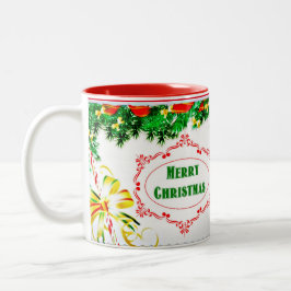 Gräs Bough God jul Två-Tonad Mugg