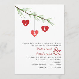 Gräs Bough & Hearts Rehearsal Middagsinbjudan Inbjudningar