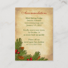 Gräs Boughs Helgdag Winter Wedding Infoga kort