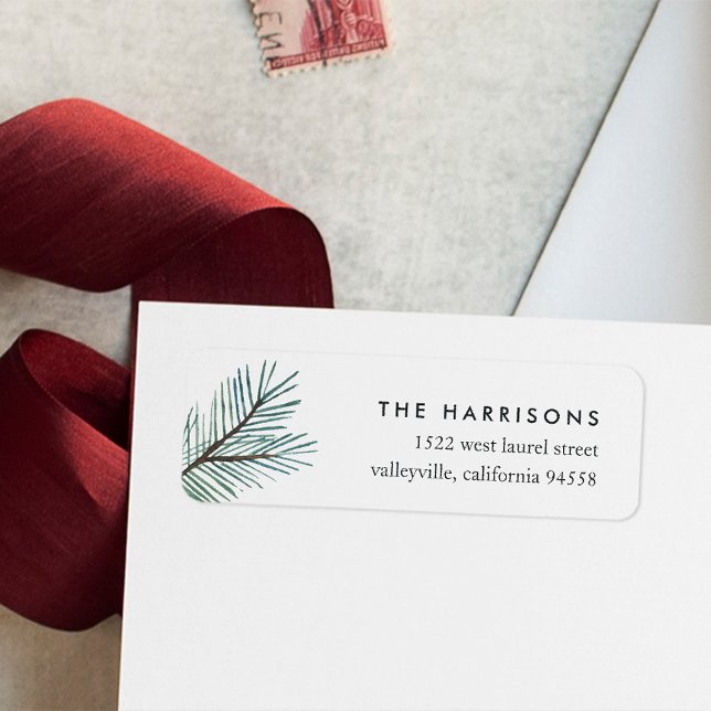 Gräs Boughs | Returadress för Helgdag Etikett (Skapare uppladdad)