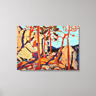 Gräs Cleft Sten av Tom Thomson Canvastryck