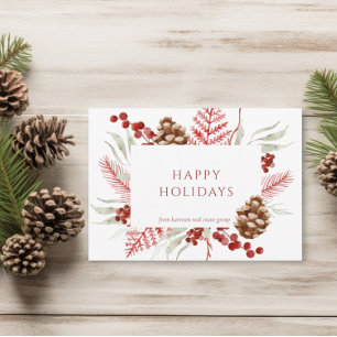 Gräs Cone Corporate Helgdag Card, julklapp Blommig Inbjudningar