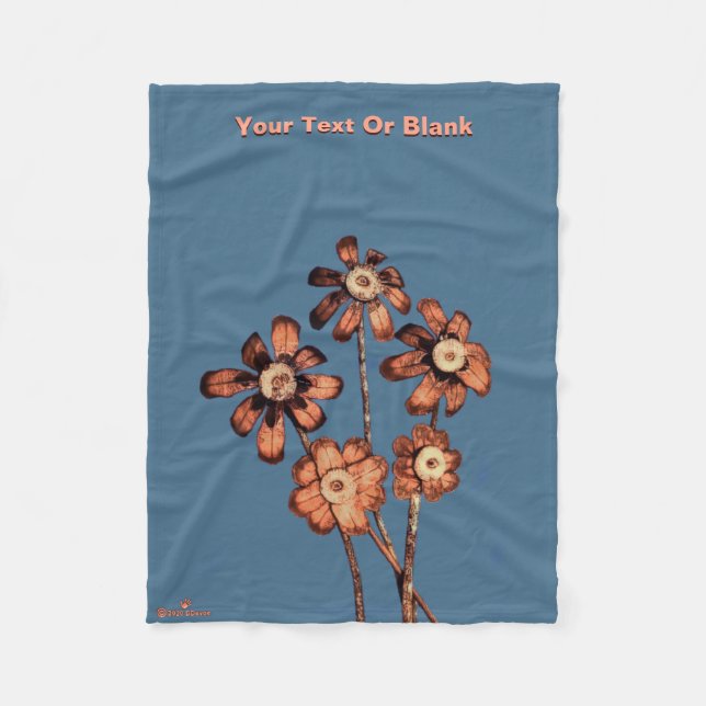 Gräs Cone Flowers Fleecefilt (Framsidan)