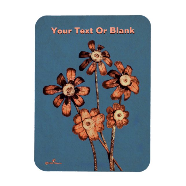 Gräs Cone Flowers Magnet (Vertikal)