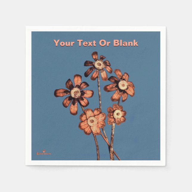 Gräs Cone Flowers Pappersservett (Framsidan)