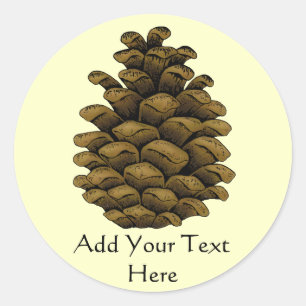 Gräs cone Illustration Runt Klistermärke