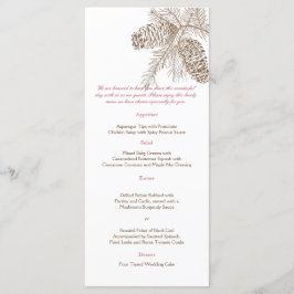 Gräs Cone Nature Bröllop Menu Meny