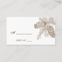 Gräs Cone Nature Bröllop Place Cards Placeringskort