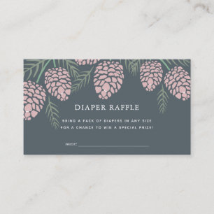 Gräs Cone Navy Baby Shower Diaper Raffle Biljett Tilläggskort