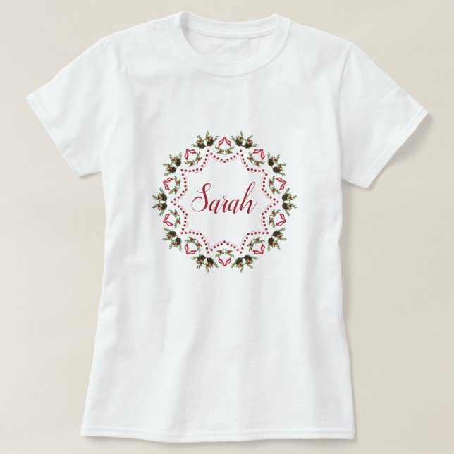 Gräs cone och bär mandala personlig T Shirt (Design framsida)