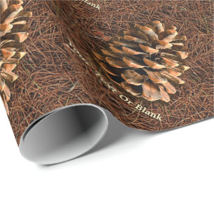 Gräs Cone on Fallen Nål Presentpapper