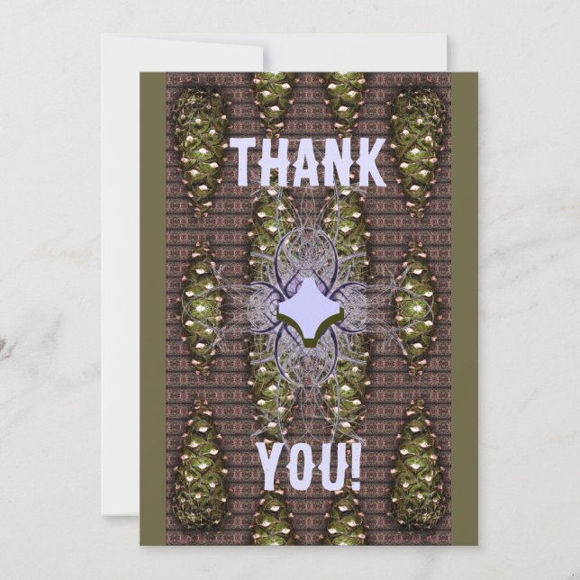 Gräs Cone Shishka Card Julkort (Framsida)