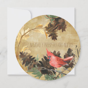 Gräs Cones and Birds Internationell Helgdag Card Julkort
