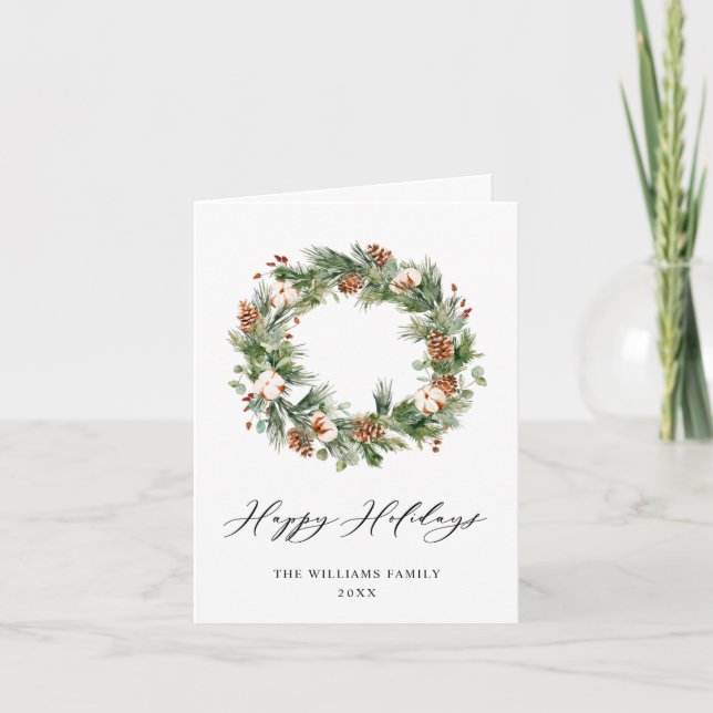 Gräs Cones Fir Wandan God jul Hälsning Helgkort (Framsida)