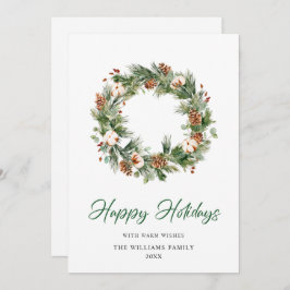 Gräs Cones Fir Wandan God jul Hälsning Julkort