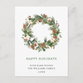 Gräs Cones Fir Wandan God jul Helgdag Vykort