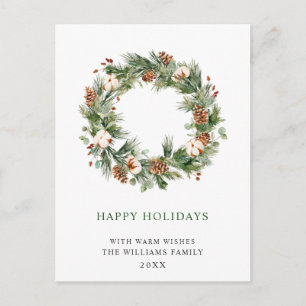 Gräs Cones Fir Wandan God jul Helgdag Vykort