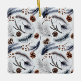 Gräs Cones & Gräs Nål Mönster Julgransprydnad Keramik