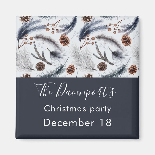 Gräs Cones & Gräs Nål Mönster Magnet (Framsidan)