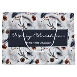 Gräs Cones & Gräs Nål Watercolor Mönster