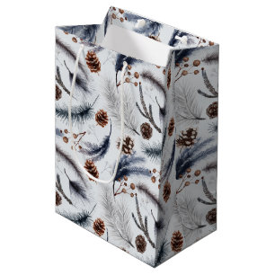 Gräs Cones & Gräs Nål Watercolor Mönster